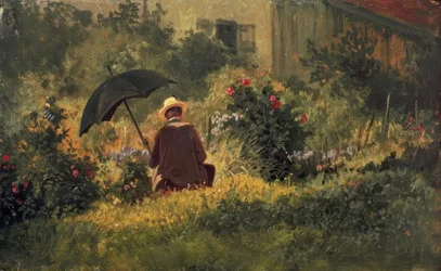 Le peintre dans le jardin